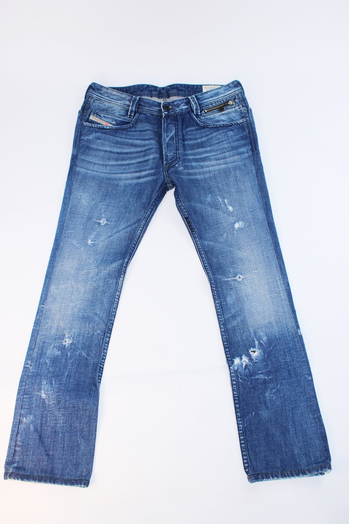 Diesel PADDOP Distressed Straight Leg Jeans